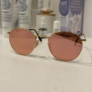 Ray Ban Round Pink Mirror sunglasses